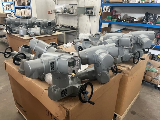 Matériaux de carrosserie en acier au carbone Actuateur de soupape électrique SA07.2 SA07.6 SA14.2 SA10.2 SA16.2 Avec contrôleur AM et boîte de vitesses GST avec soupape à bille chinoise