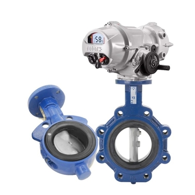 Valves de commande électrique avec soupape papillon Keystone F990/F920 avec actionneur électrique à rotor IQ3