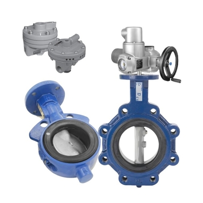 Valves de commande électriques avec soupape papillon Keystone F990/F920 et Masoneilan BR200 avec actionneur électrique AUMA pour tuyaux