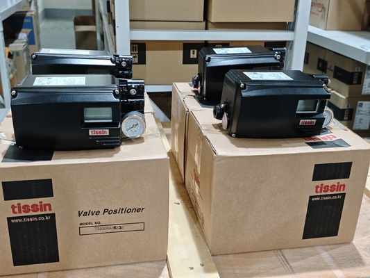 Vannes à boisseau sphérique avec positionneur électro-pneumatique TS600 Tissin d'origine avec fin de course et régulateur-filtre IMI NORGREN B64G