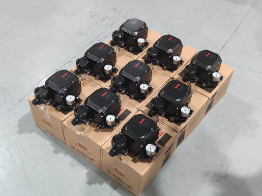 Vannes à boisseau sphérique avec positionneur électro-pneumatique TS600 Tissin d'origine avec fin de course et régulateur-filtre IMI NORGREN B64G