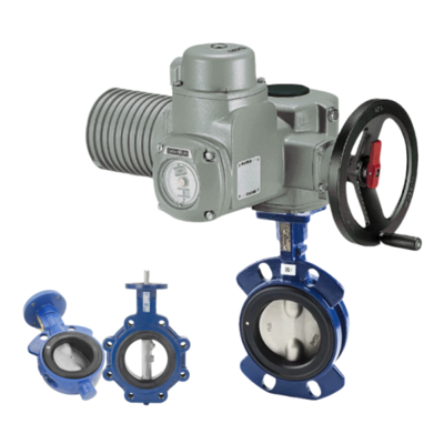 La valve à papillon pneumatique nouvelle série Keystone F990 et l'actionneur électrique AUMA