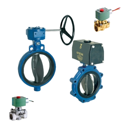 Vanne papillon à siège résilient à usage général Keystone Valve et Positionneur de vanne Neles Valmet ND7000