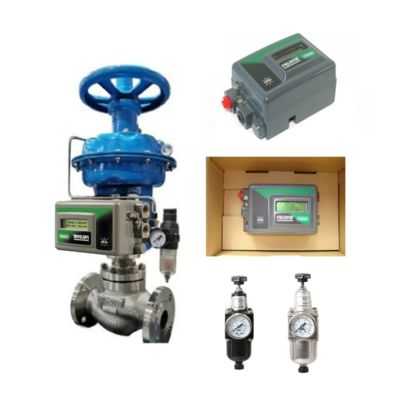 Vanne de régulation pneumatique série SAMSON 3222 avec positionneur Fisher 3582i