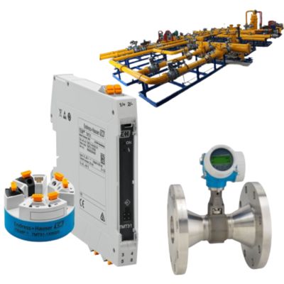Station de décompression et de refroidissement équipée d'un débitmètre à vortex Endress+Hauser Proline Prowirl R 200 et d'un émetteur de température ITEMP TMT31