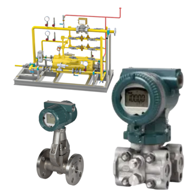 Système de régulation de la pression et du débit équipé d'un débitmètre à vortex de la série Yokogawa VY et d'un émetteur multivariable de la série EJX 910A