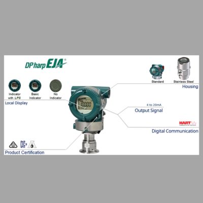 Station de refroidissement à basse pression équipée d'un débitmètre à vortex de la série Yokogawa VY et d'un émetteur de pression sanitaire EJAC60E