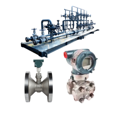 Régulateur de réduction de pression équipé d'un débitmètre vortex Yokogawa série VY et d'un transmetteur de pression différentielle de plage de ventilation EJX120A