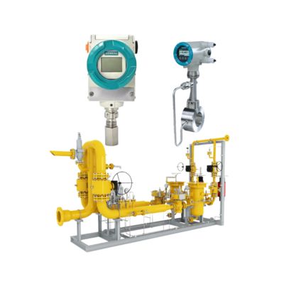 Émetteur de pression Siemens SITRANS P320 7MF0300, débitmètre à vortex SITRANS FX330 et collecteur de soupape de régulation du débit