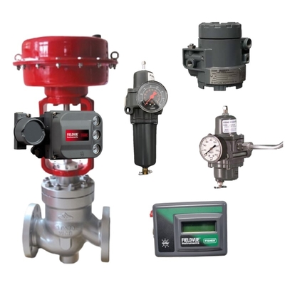Vanne de contrôle avec convertisseur I/P Fisher 846 et positionneur DVC6200 pour environnements à haute température, haute pression, corrosifs et dangereux