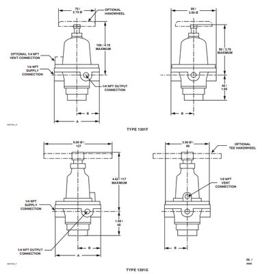 Régulateur de pression à commande directe Emerson Fisher 1301F-1 1301F-3 1301G, neuf, pour contrôle industriel, en stock