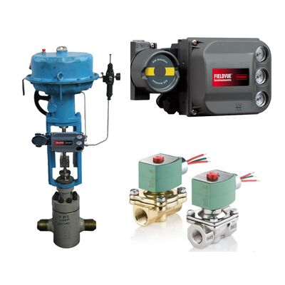 Ventilateurs à bobine solénoïde ASCO et régulateur de positionnement de soupape numérique intelligent de la série Emerson Fisher DVC6200