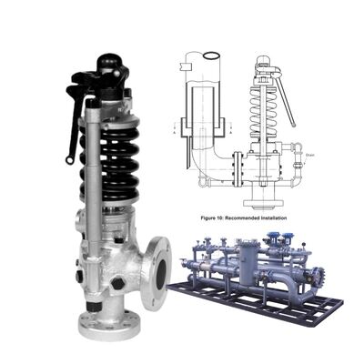 Soupape de sécurité à ressort Maxiflow consolidée pour vapeur à haute température conforme à la norme API 526