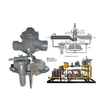 Régulateur de pression de gaz à commande pilote haute capacité Fisher 1098-EGR avec une pression d'admission maximale de 1500 psig