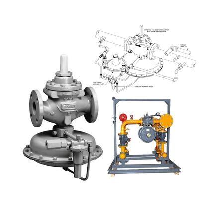 Régulateur de pression de gaz à commande pilote haute capacité Fisher 1098-EGR avec une pression d'admission maximale de 1500 psig