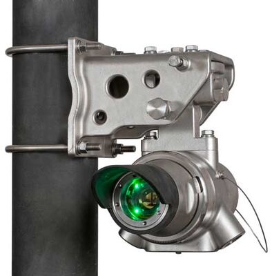DET-TRONICS FlexSight LS2000 Détecteur de gaz d'hydrocarbures à voie ouverte infrarouge avec détection infrarouge à double longueur d'onde, boîtier en acier inoxydable et portée de détection de 200 mètres