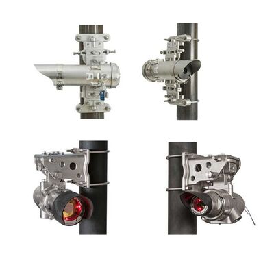 DET-TRONICS FlexSight LS2000 Détecteur de gaz d'hydrocarbures à voie ouverte infrarouge avec détection infrarouge à double longueur d'onde, boîtier en acier inoxydable et portée de détection de 200 mètres