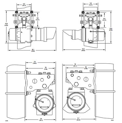 DET-TRONICS FlexSight LS2000 Détecteur de gaz d'hydrocarbures à voie ouverte infrarouge avec détection infrarouge à double longueur d'onde, boîtier en acier inoxydable et portée de détection de 200 mètres