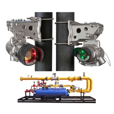 DET-TRONICS FlexSight LS2000 Détecteur de gaz d'hydrocarbures à voie ouverte infrarouge avec détection infrarouge à double longueur d'onde, boîtier en acier inoxydable et portée de détection de 200 mètres