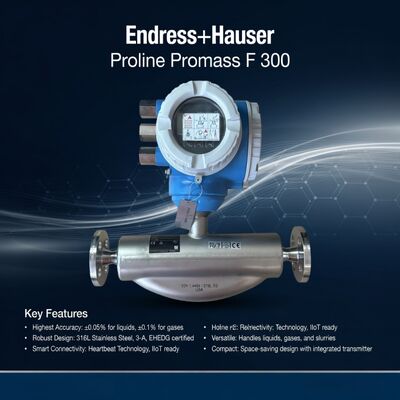 Endress Hauser E+H Proline Promass F 300 Mesure de débit industriel Prix du débitmètre de Coriolis