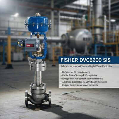Fournisseur en stock de contrôleur de vanne numérique pour système instrumenté de sécurité FIELDVUE DVC6200 de Fisher