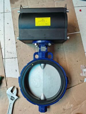 la vanne papillon trapézoïdale SCHÉMA 990 ET 920 RÉSILIENTS POSÉE avec la boîte de commutateur limité de topworx