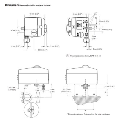 Diagnostique de soupape Positionneur de soupape anti-explosion SP7 Spirax Sarco Contrôleur de soupape numérique intelligent