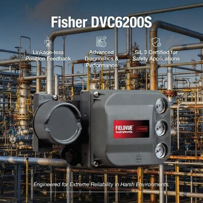 Contrôleur de vanne intelligent FIELDVUE DVC6200 de Fisher 67CFR Régulateur de filtre pneumatique Chine OEM Vanne de commande pneumatique