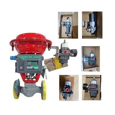 Vanne de régulation pneumatique chinoise avec positionneur de vanne Fisher DVC2000 et régulateur de filtre 67CFR-226/237/239/600/601 en stock