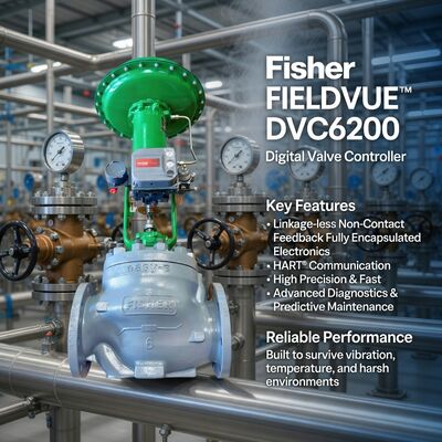 Original New Emerson Fisher DVC6200 Valve Controller DVC6200 HC F SIS PD AD All Series Valve Positioner