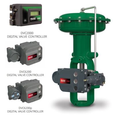 Actionneurs à membrane Fisher 657 667 avec positionneur DVC2000 DVC6200 pour pétrole, gaz, chimie, énergie