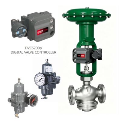 Actionneurs à membrane Fisher 667 avec positionneur DVC2000 DVC6200 pour l'énergie chimique pétrolière et gazière