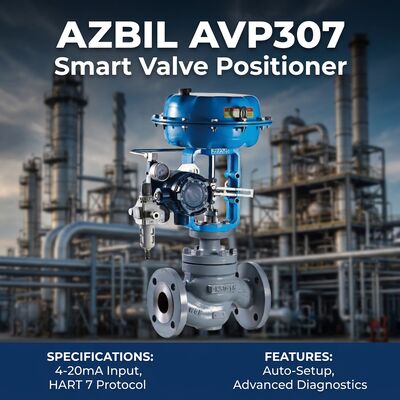 Asbil AVP300 Positionneur de soupape intelligent avec communication HART6 Signal d'entrée en courant continu de 4 à 20 mA et précision F.S. de ± 1,0% pour les soupapes de commande pneumatique