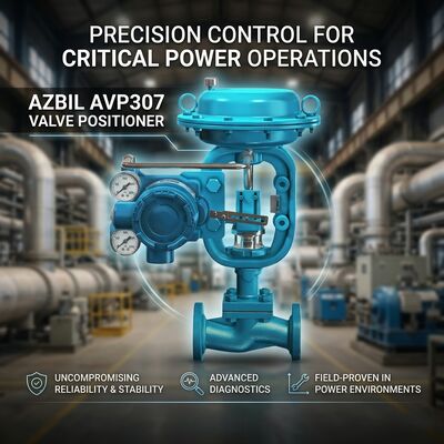 Positionneur de vanne intelligent Azbil série AVP300 avec communication HART, signal d'entrée 4-20 mA et capacité de configuration automatique