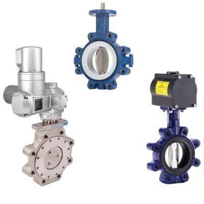 Valve de commande de papillon double excentrique Keystone avec conception en corps divisé pour une fermeture étroite en bulle et une capacité de débit élevée