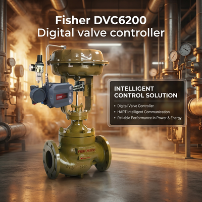 Le régulateur de la position de la soupape numérique F-isher DVC6200 FIELDVUE HART Smart Valve Positioner Control avec soupape solénoïde ASCO 2 Way