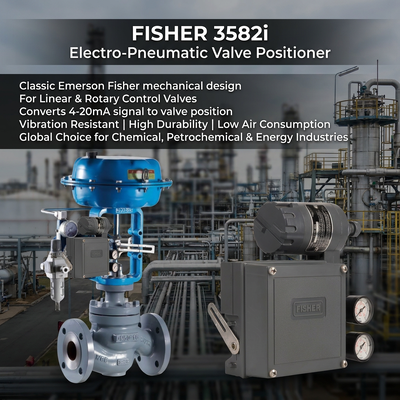 F-isher 3582i Positionneur de soupape électro-pneumatique mécanique