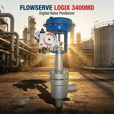 Flowserve Logix 3400MD Positionneur de soupape numérique avec communication HART Protection IP66 et précision ± 0,5%