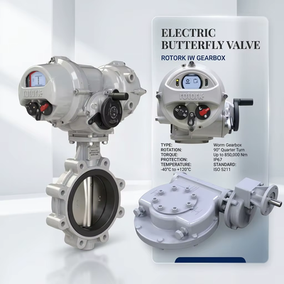 Fabrique OEM électrique à prise à bille à papillon soupape de rotor IQT Actuateur électrique à quart de tour IW5 Boîtes de vitesses à demi-tour