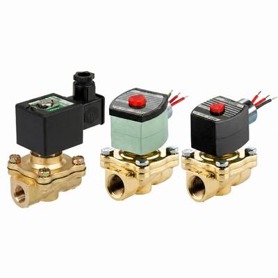 Électrovanne en laiton à 2 voies série ASCO 210, commande pilote de fluide d'eau, d'air et de gaz normalement fermée