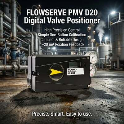 Positionneur de soupape numérique Flowserve PMV D20 avec communication HART 4-20mA signal d'entrée et protection IP66