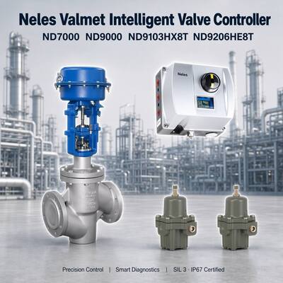 Nélès Valmet Me Tso ND7000 ND9000 ND9103HX8T ND9206HE8T Positionneur numérique de soupape pneumatique intelligent
