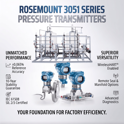 Transmetteur de pression intelligent à monture rose 3051 avec acier inoxydable 316L 4-20 mA DC / HART et ± 0,04% de précision de l'étirement