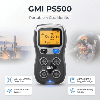 GMI PS200 PS500 détecteur de gaz Portable H2S CO O2 moniteur de gaz Combustible détecteur de gaz de sécurité industrielle