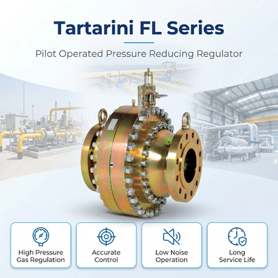 Régulateur de pression du gaz à gaz naturel à pression réductrice pilote de la série FL d'Emer-son Tartarini