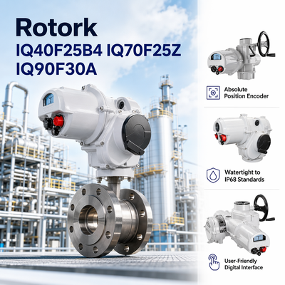 Fabrique en gros Rotork IQ40F25B4 IQ70F25Z IQ90F30A Actuateur électrique intelligent à plusieurs tours IP68 pour soupape industrielle