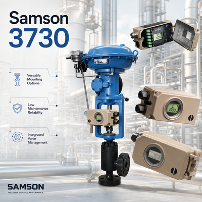 Samson 3730 Positionneur de soupape intelligent HART Contrôleur numérique de l'actionneur pneumatique Ballon d'acier/Globe Système de traitement de l'eau par gaz d'huile