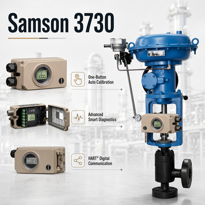 Positionneur de vanne intelligent Samson 3730 HART, actionneur pneumatique numérique