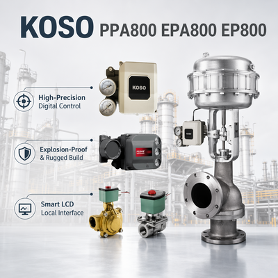 KOSO OEM Modèles de positionneur de soupape électro-pneumatique intelligent PPA800/EPA800/EP800