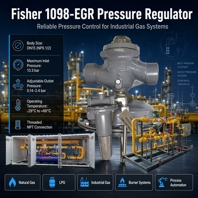 Vanne de régulation de pression de gaz naturel à commande pilote Fi-sher 1098-EGR de haute qualité Régulateur de pression de gaz